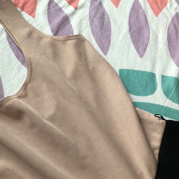 Boohoo Sally Contrast Skater Dress Tan - Picture 6 of 7